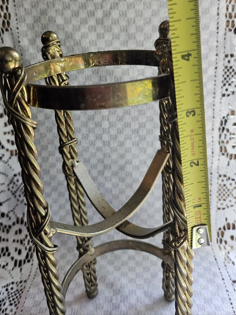Hollywood Regency Brass Candle Holder